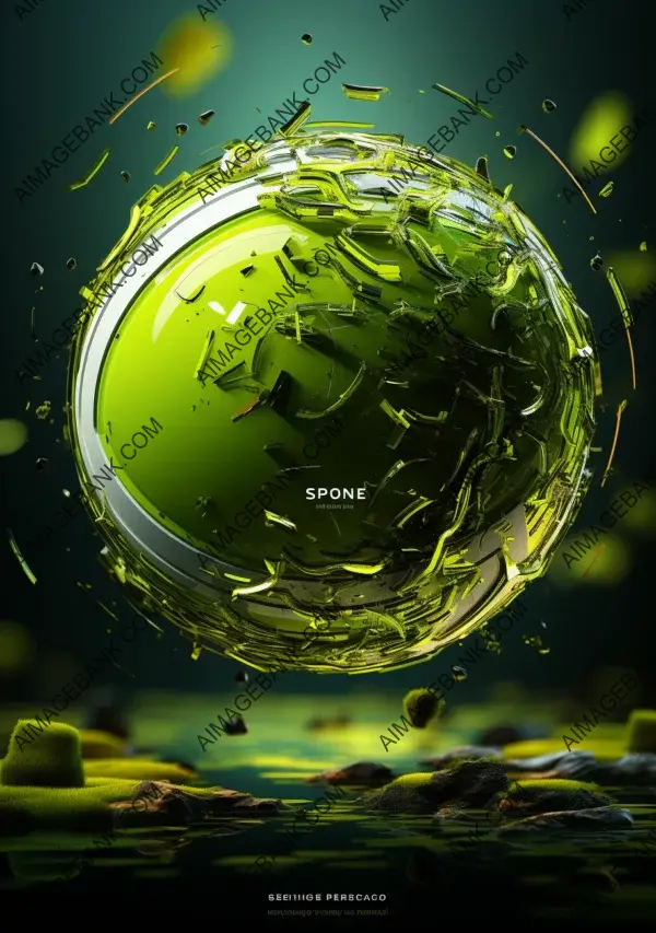 Stylish Ad with Tennis Ball for Spoty Theme