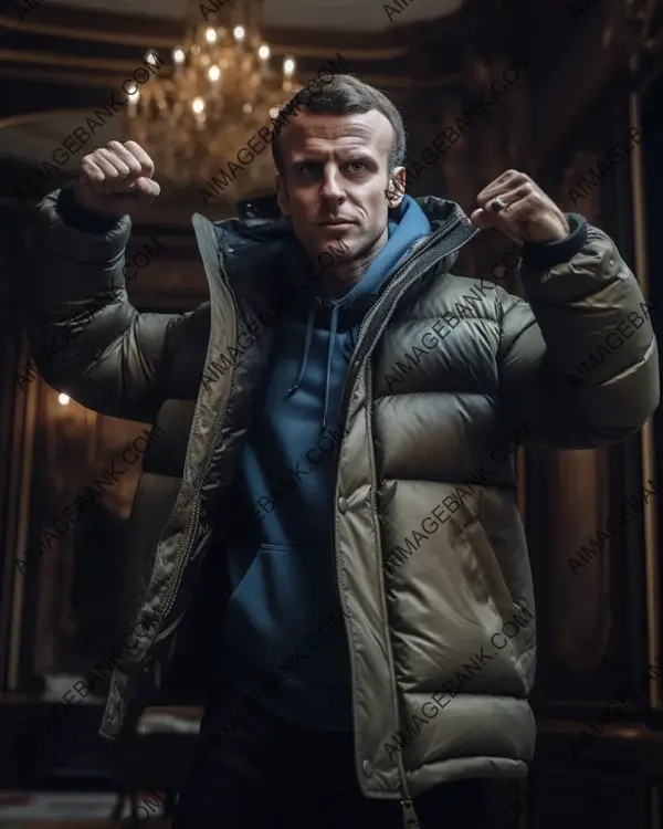 Drill Rap Vibes: Macron&#8217;s Balenciaga Puffy Jacket