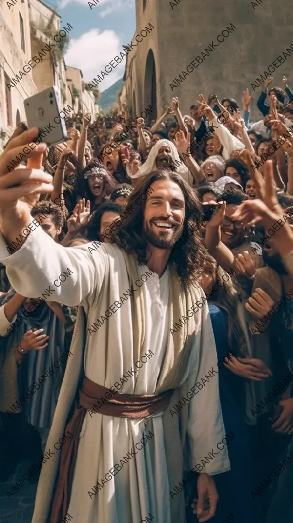 Capturing Joy: Jesus of Nazareth&#8217;s Selfie with Fans