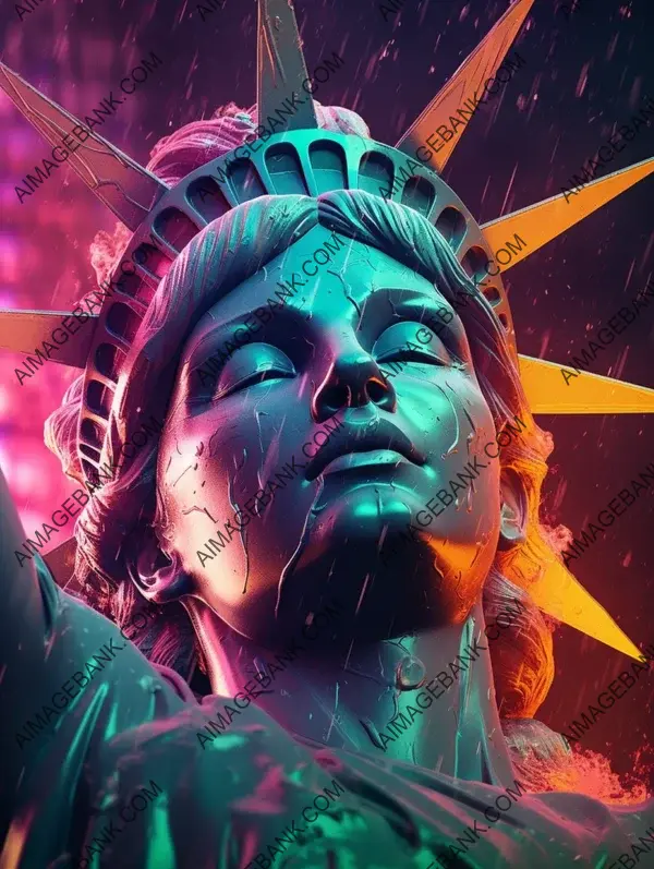 Liquid Drops Her: Statue of Liberty Transforms into a Real Lady