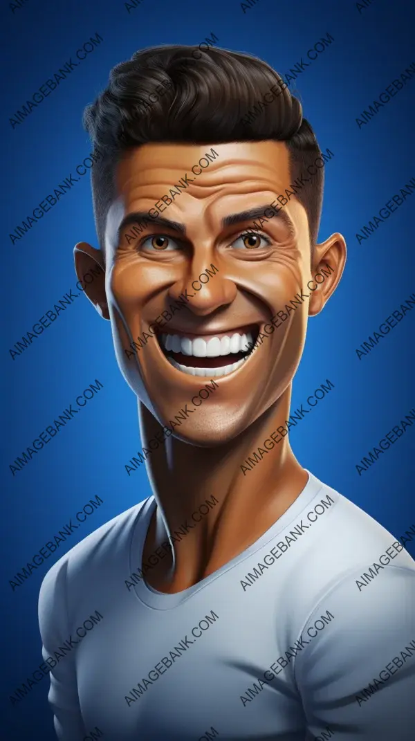 Cristiano Ronaldo: Rough-Edged Caricatures Bursting with Energy