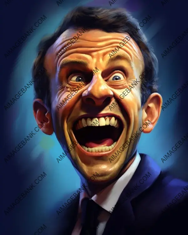 Emmanuel Macron: Vibrant and Expressive Caricatures