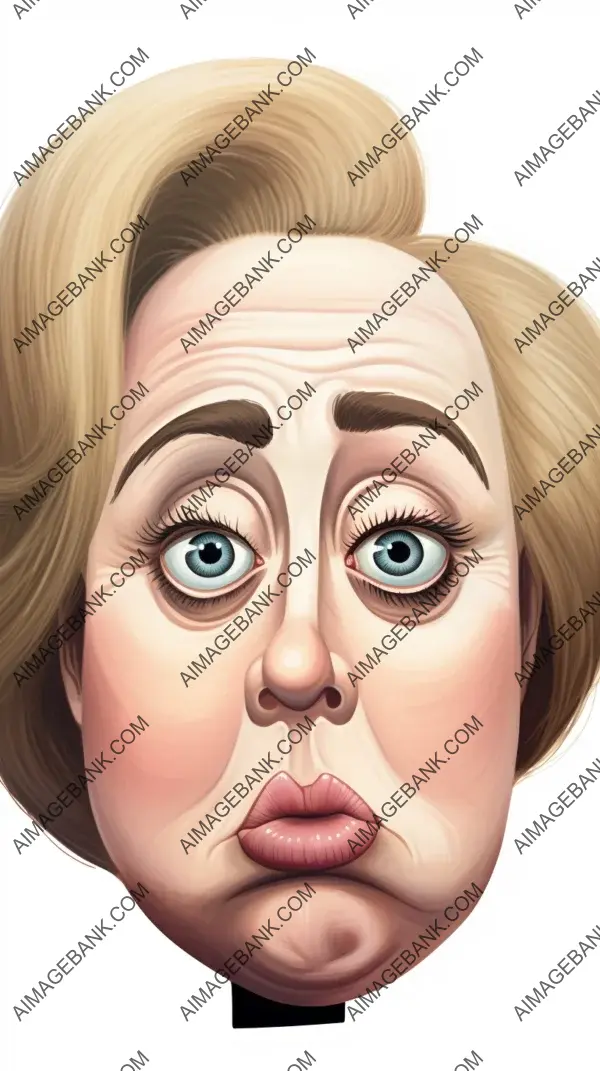 Adele: White Background Caricatures with Flair