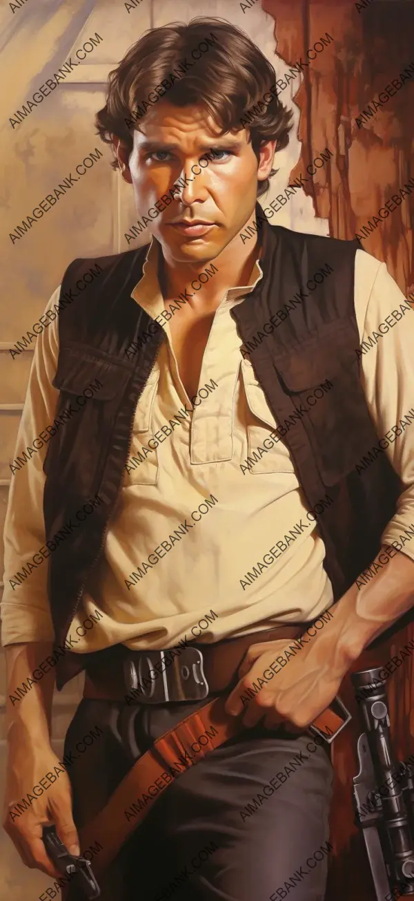 Han Solo: Young Harrison Ford Style Portraits with Flair