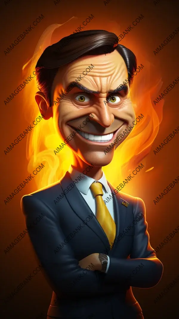 Jair Bolsonaro: Rough-Edged Caricature Style