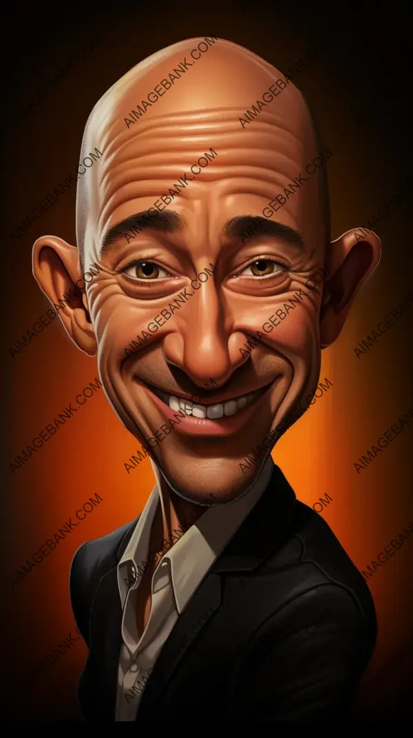 Jeff Bezos: Bold and Colorful Caricatures