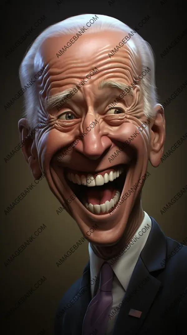 Joe Biden: Vibrant and Expressive Caricature Style