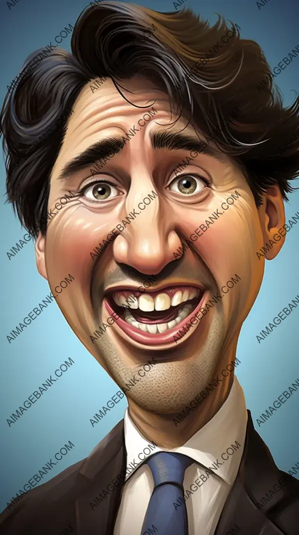 Justin Trudeau: Quick Boardwalk Caricatures on a White Background