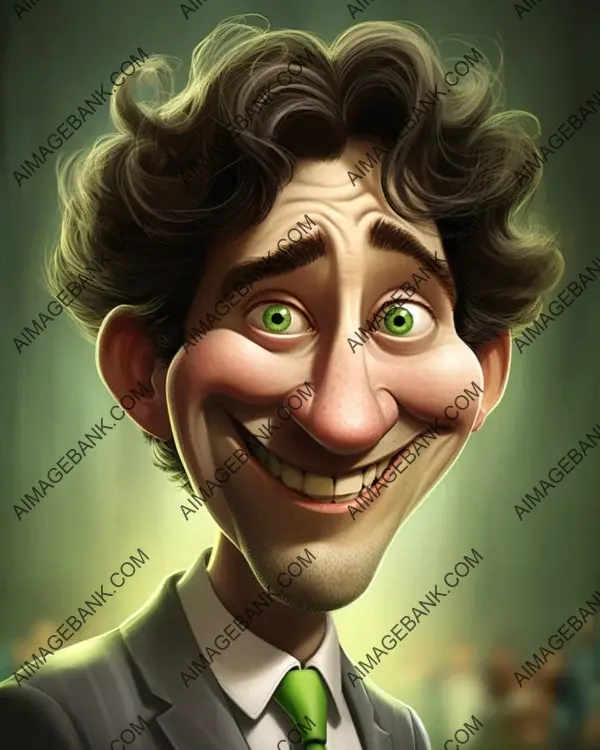 Justin Trudeau: Dynamic and Lively Caricatures in Vibrant Style