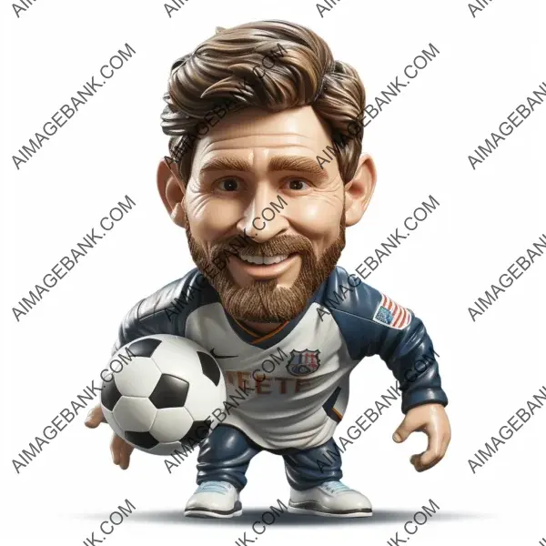 Leo Messi: Captivating Caricatures on a White Background