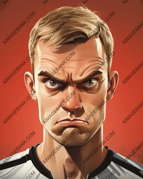 Manuel Neuer: Playful and Expressive Caricatures in Mad Magazine Style