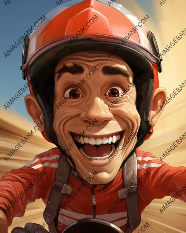 Marc Marquez: Running Walkercaricature Digital Portraits