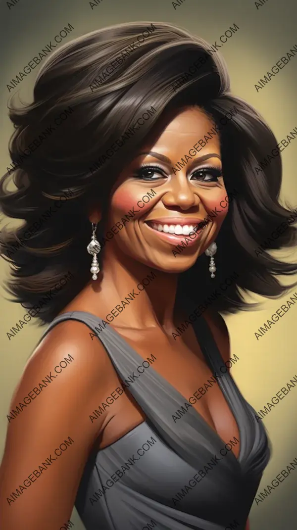 Michelle Obama: Expressive and Whimsical Caricatures with a Twist