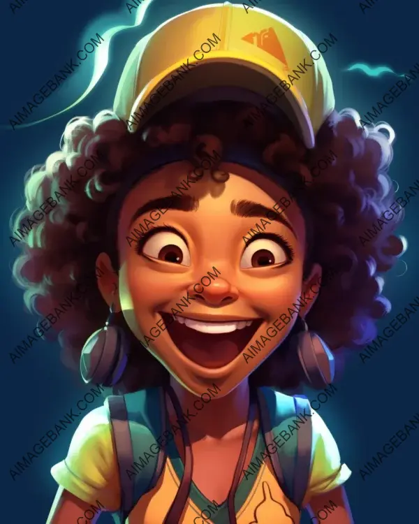 Naomi Osaka: Vibrant Caricature Style