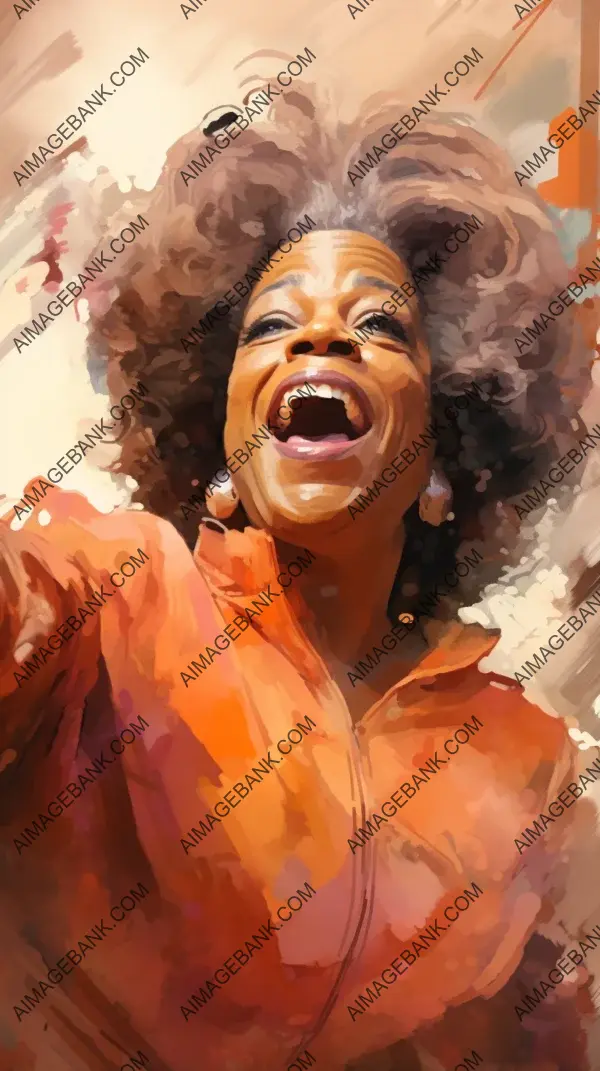 Oprah Winfrey: Vibrant and Dynamic Caricatures with Flair