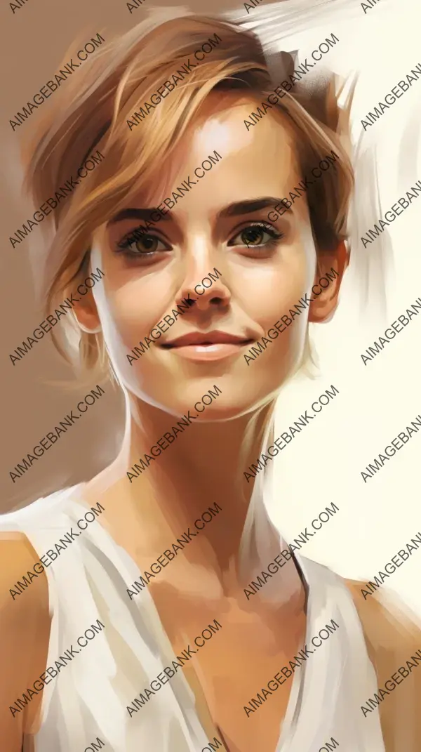 Over exaggerated emma watson caricature: A Quick Encounter