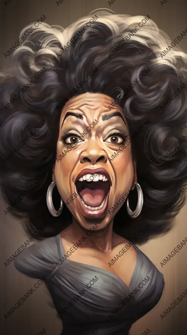 Over exaggerated Caricature: A Quick Oprah Winfrey Moment