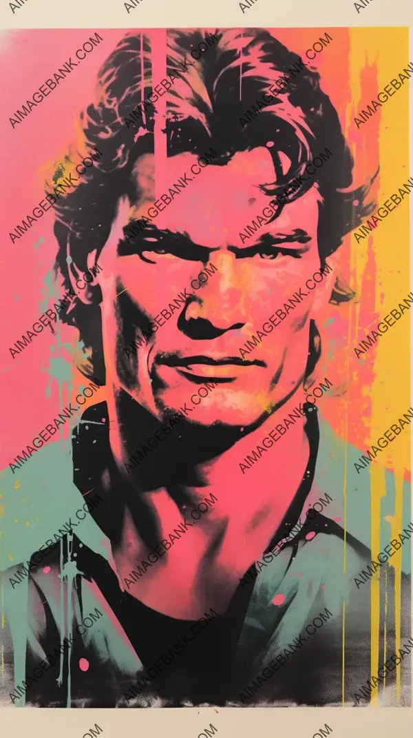 Patrick Swayze&#8217;s Dirty Dancing Tribute: A Risograph Caricature