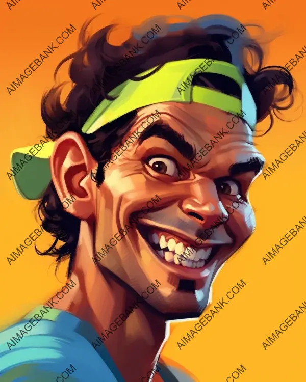 Vibrant Caricatures: Rafael Nadal&#8217;s Style Revealed