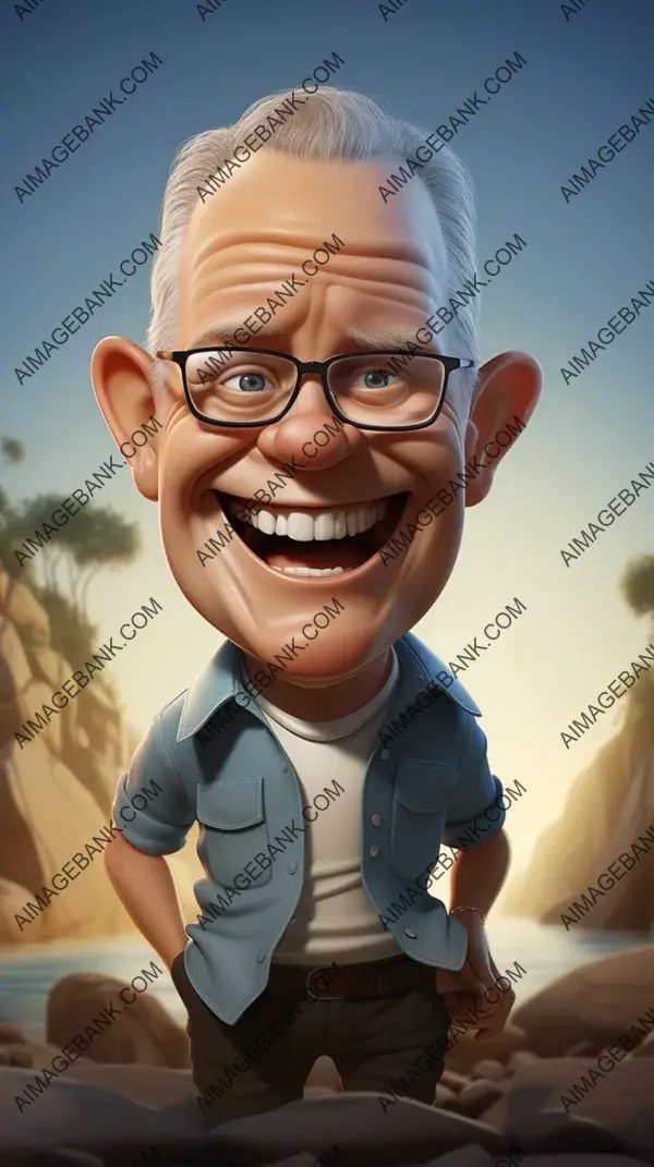 A Caricature of Scott Morrison: Rough-Style Approach