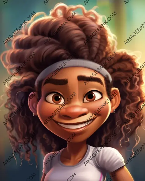 Serena Williams&#8217; Style: Vibrant Caricature in Focus