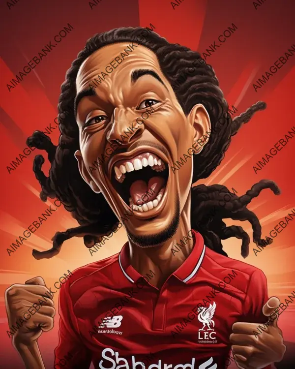 Mad Magazine Style: Caricature of Virgil van Dijk