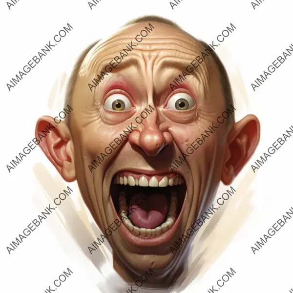 Vladimir Putin Caricature: Emphasizing the White Background