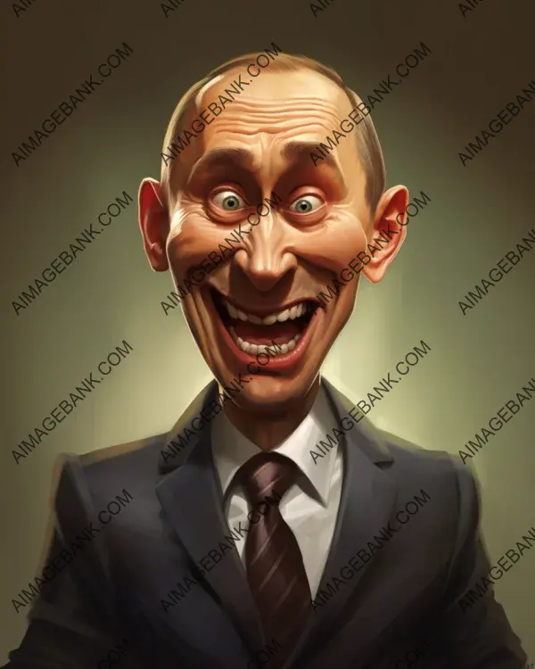 Vladimir Putin&#8217;s Vibrant Caricature: Showcasing His Style and Presence