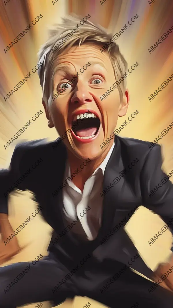 Ellen DeGeneres: Bold and Colorful Exaggerated Depictions