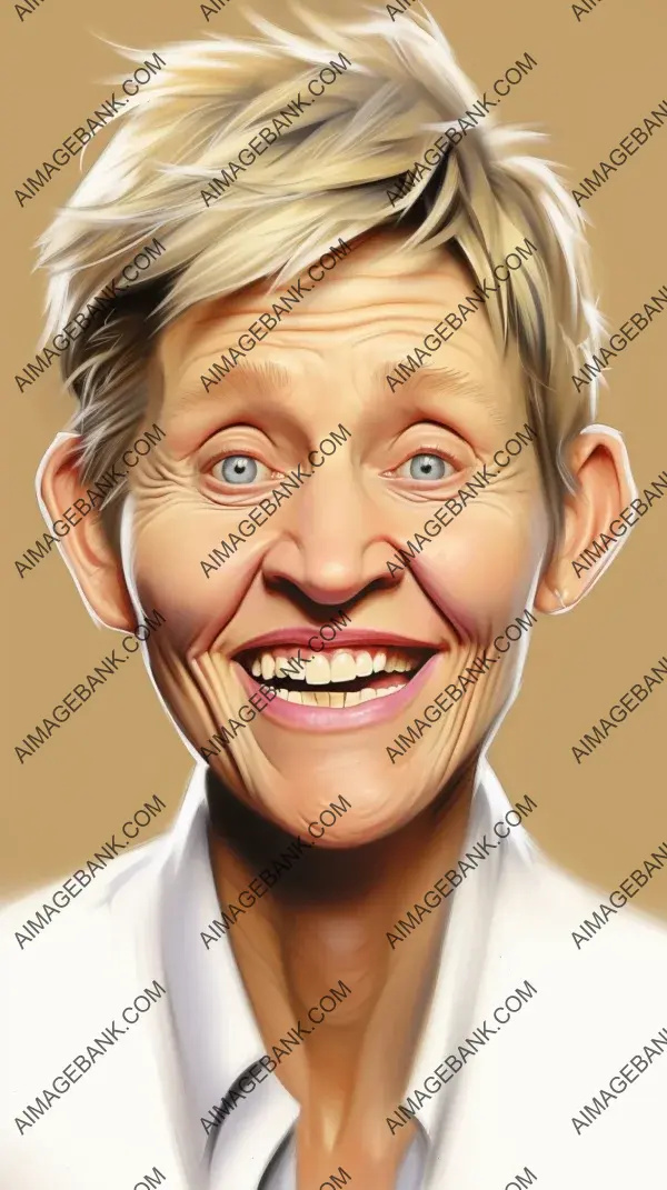 Ellen DeGeneres: Exaggerated and Striking Artistic Interpretations