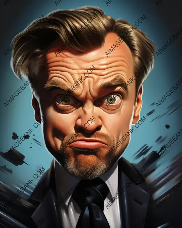 Digital Art Techniques: Creating a Vibrant Caricature of Christopher Nolan