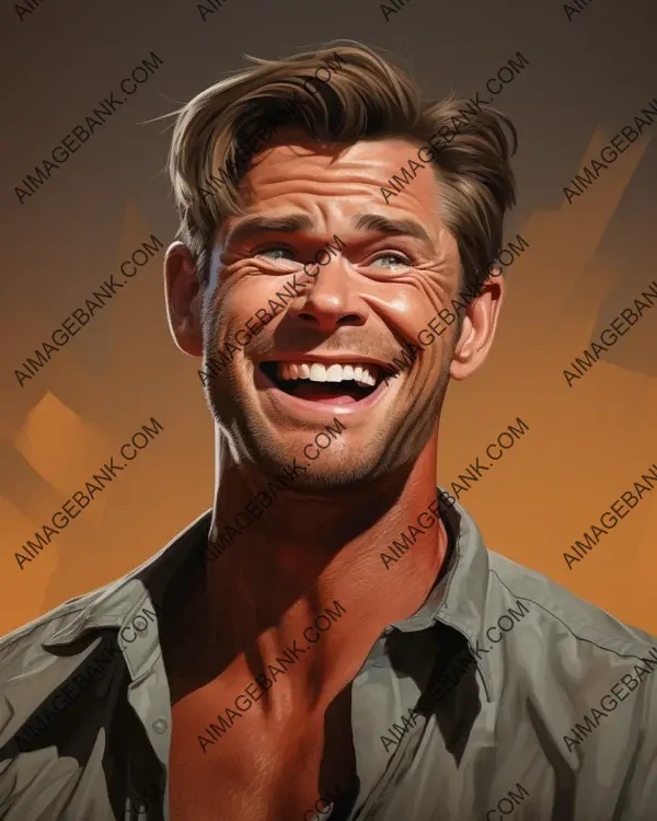 Mad Magazine Style Caricature of Chris Hemsworth