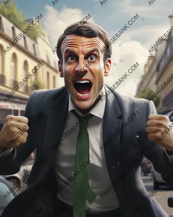 Emmanuel Macron: Hulkified Caricature Creation