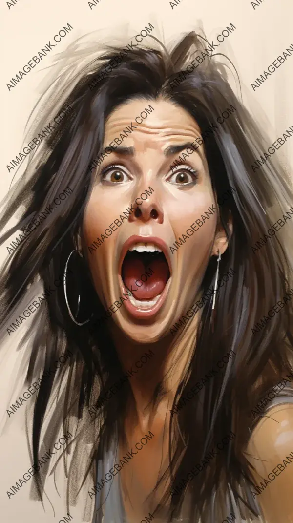 Sandra Bullock: Vibrant Boardwalk Caricature