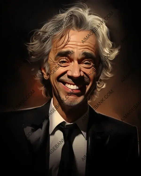 Mastering Digital Art Techniques: Andrea Bocelli Caricature