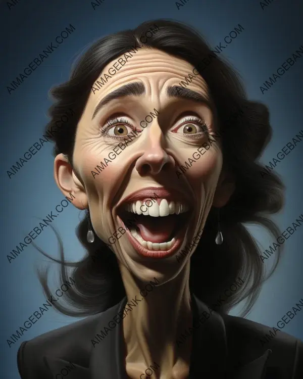 Jacinda Ardern: Dynamic Digital Caricature Style