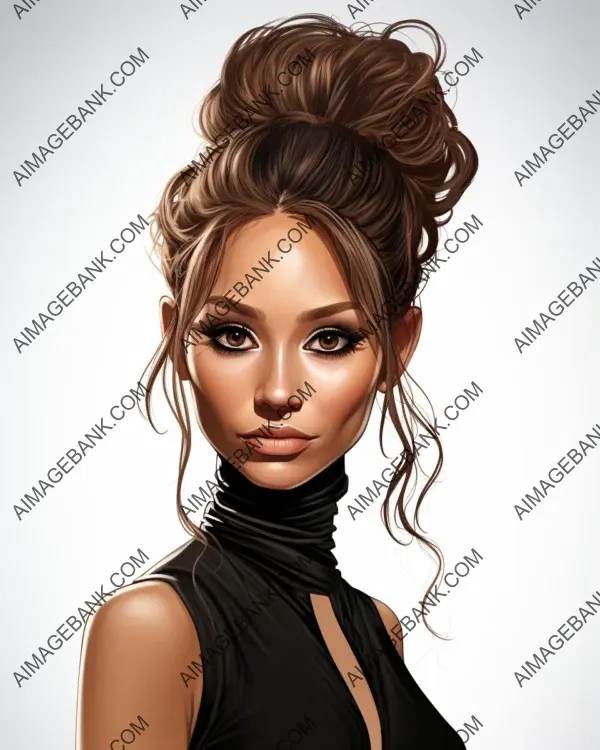 Jennifer Lopez: Bold and Mad Ma Caricature