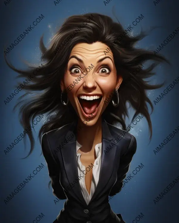 Laura Pausini: Vibrant Digital Caricature Artistry