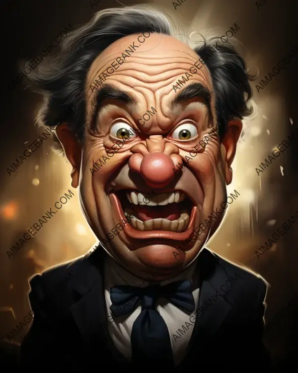 Artistic Caricature of Oliver Stone: Vibrant Style