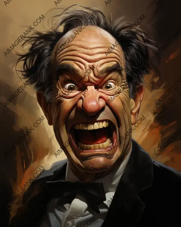 Oliver Stone Caricature: Vibrant Digital Art