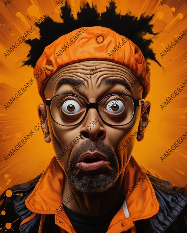 Spike Lee: A Vibrant Caricature Showcased with Digital Art Techniques