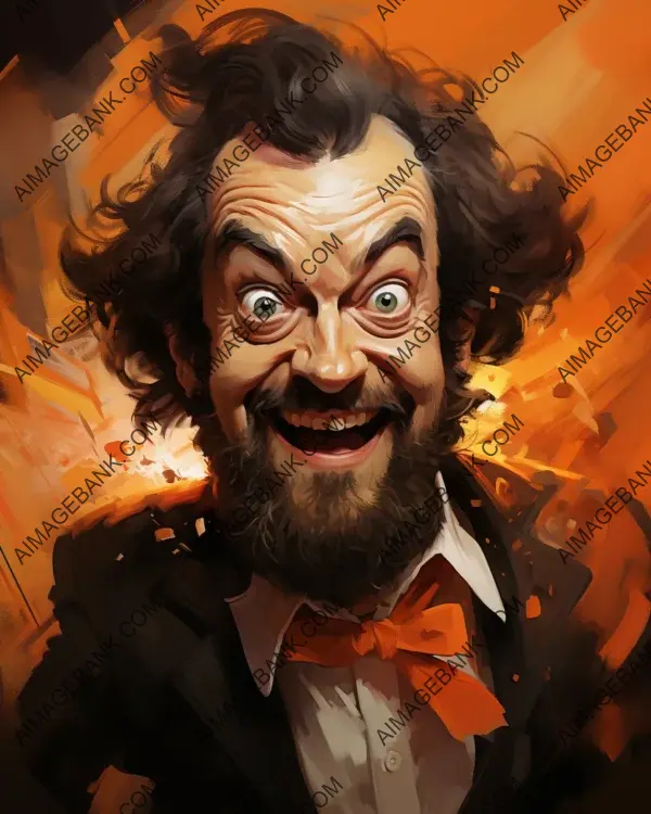 Stanley Kubrick&#8217;s Visionary Persona Brought to Life in Vibrant Caricature and Digital Art