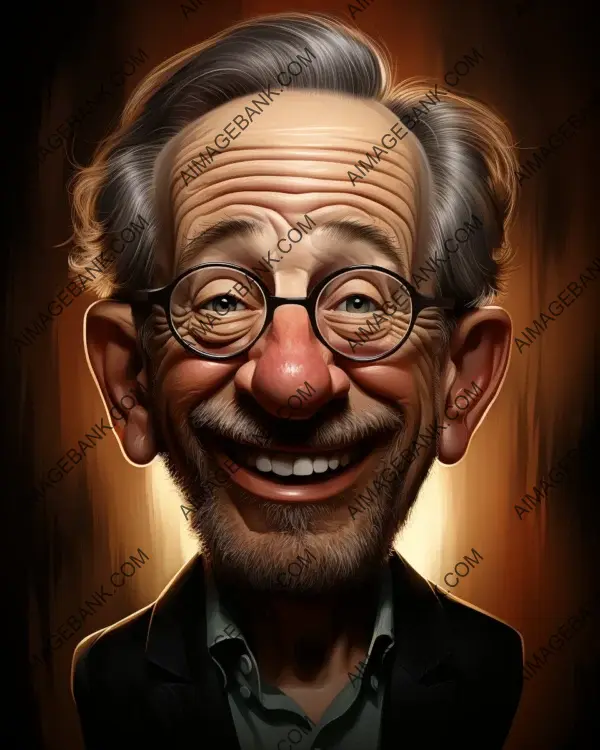 Steven Spielberg&#8217;s Cinematic Persona Brought to Life in Vibrant Caricature and Digital Art