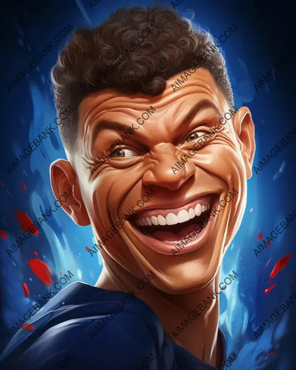 Celebrating Thiago Silva: A Dynamic Caricature Created with Digital Art Techniques