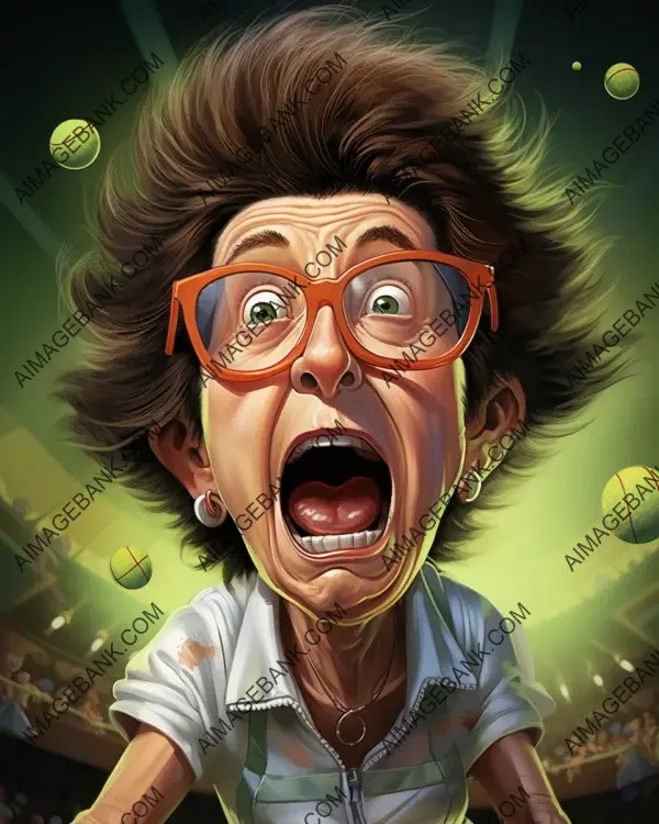 Digital Art Techniques: Creating a Vibrant Caricature of Billie Jean King