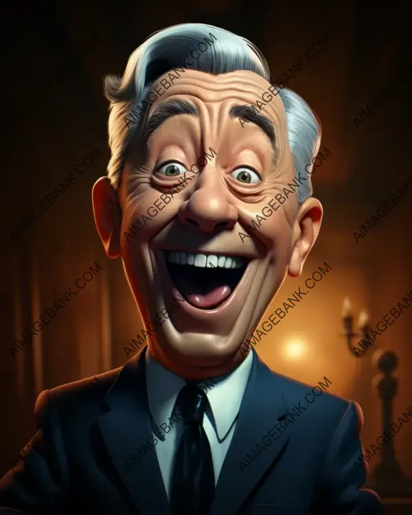 Celebrating Vittorio De Sica: A Dynamic Caricature Created with Digital Art Techniques