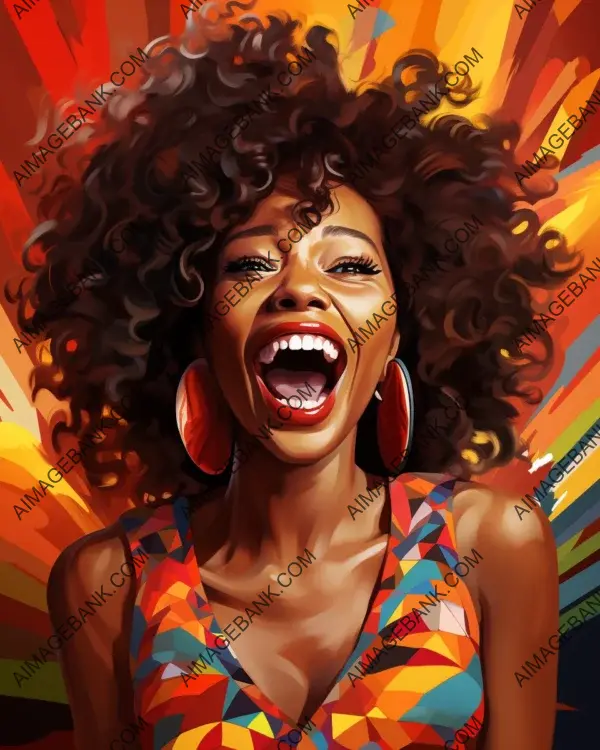 Celebrating Whitney Houston: A Dynamic Caricature Created with Digital Art Techniques