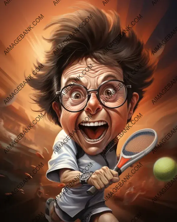 Billie Jean King Caricature: Exploring Vibrant Digital Art Techniques