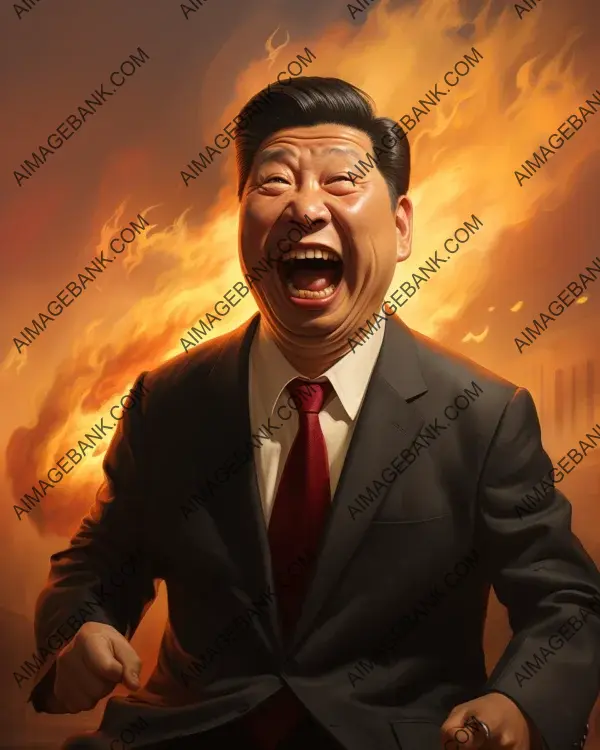 Xi Jinping: A Caricature Immortalized with Digital Art Techniques