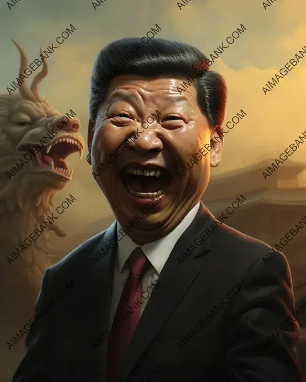 Exploring the Artistic World of Xi Jinping: Caricature with Digital Art Techniques